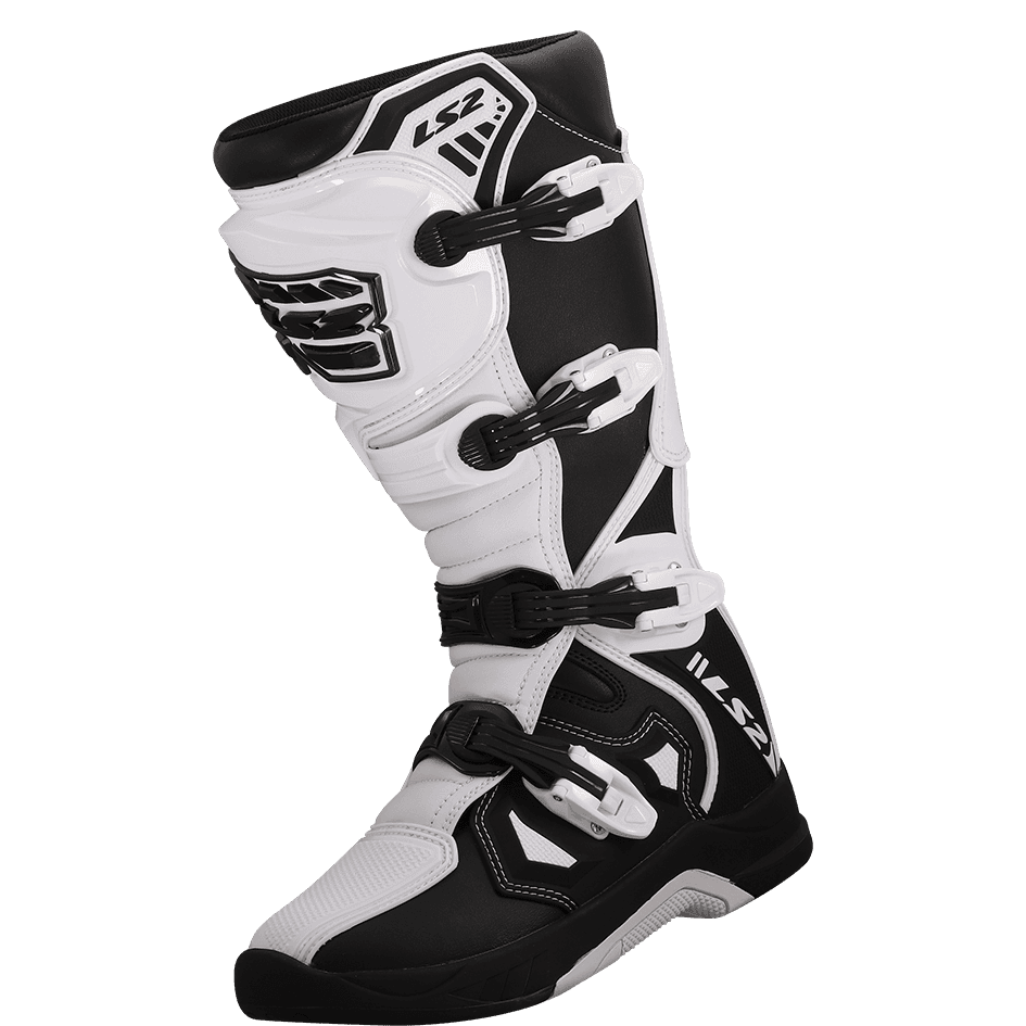 LS2 RAPTOR MAN BOOTS BLACK WHITE