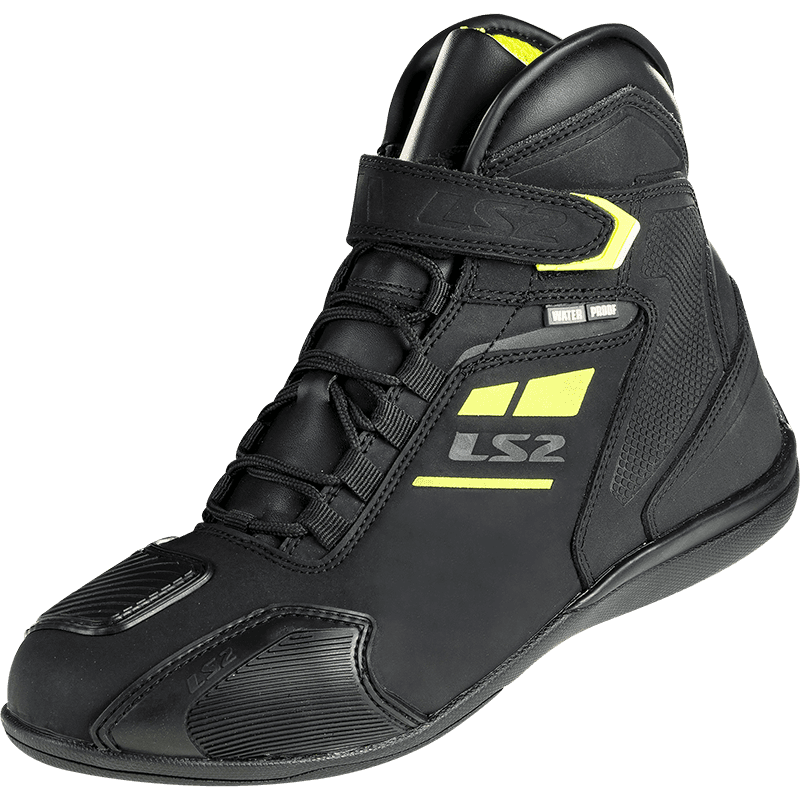 LS2 GARRA MAN BOOTS WP BLACK H-V YELLOW