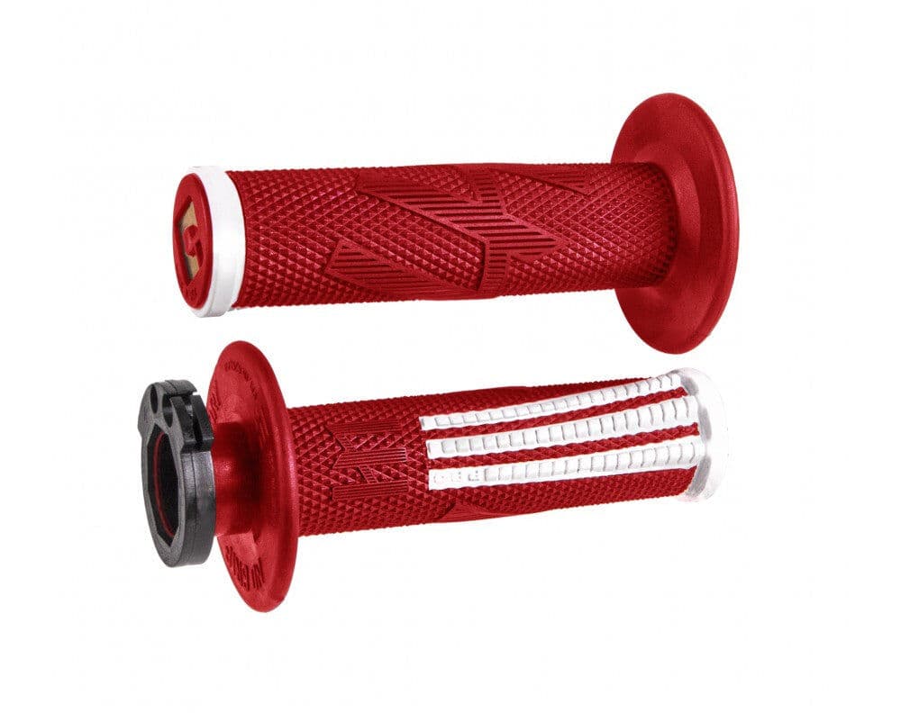 ODI GRIPS PRO MX Lock-on v2 EMIG 4-Stroke Red/White