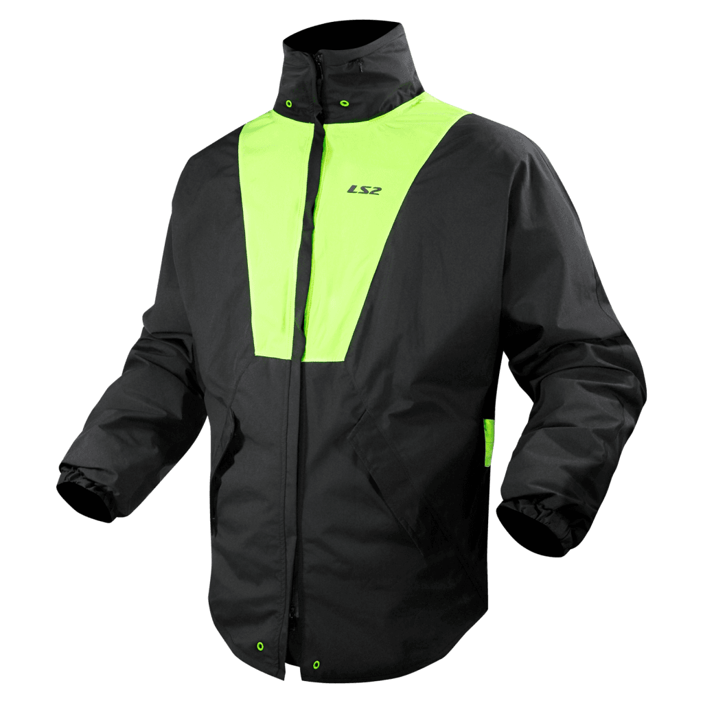 LS2 X-RAIN JACKET BLACK H-V YELLOW