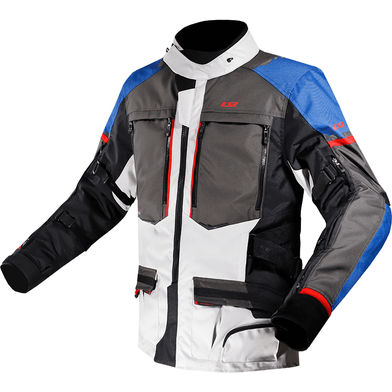 LS2 NORWAY MAN JACKET BLUE BLACK GREY RED