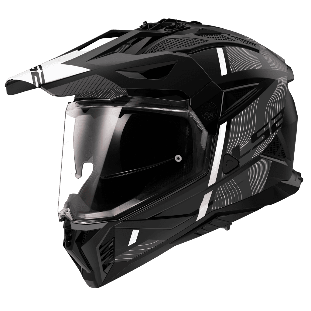 LS2 MX702 PIONEER II HILL MATT BLACK WHITE-06