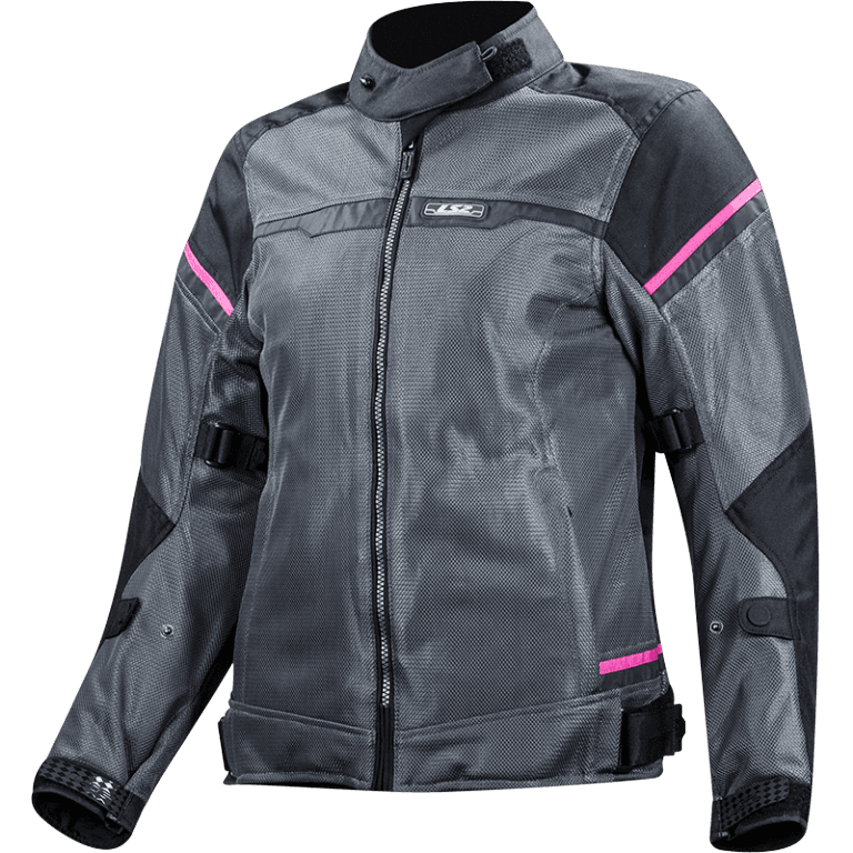 LS2 RIVA LADY JACKET BLACK DARK GREY PINK