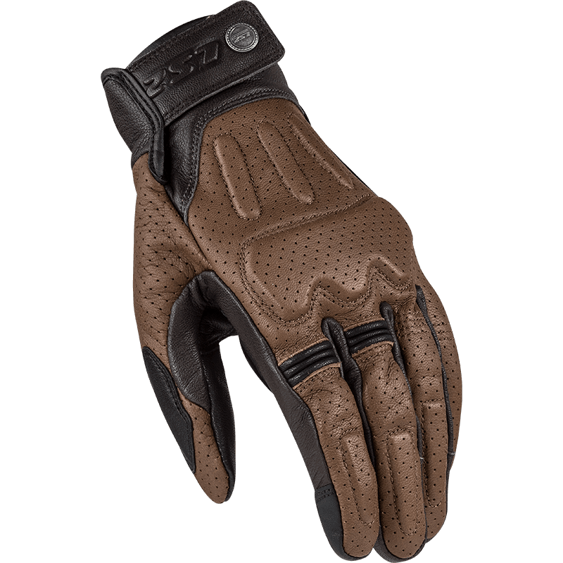 LS2 RUST MAN GLOVES BROWN LEATHER