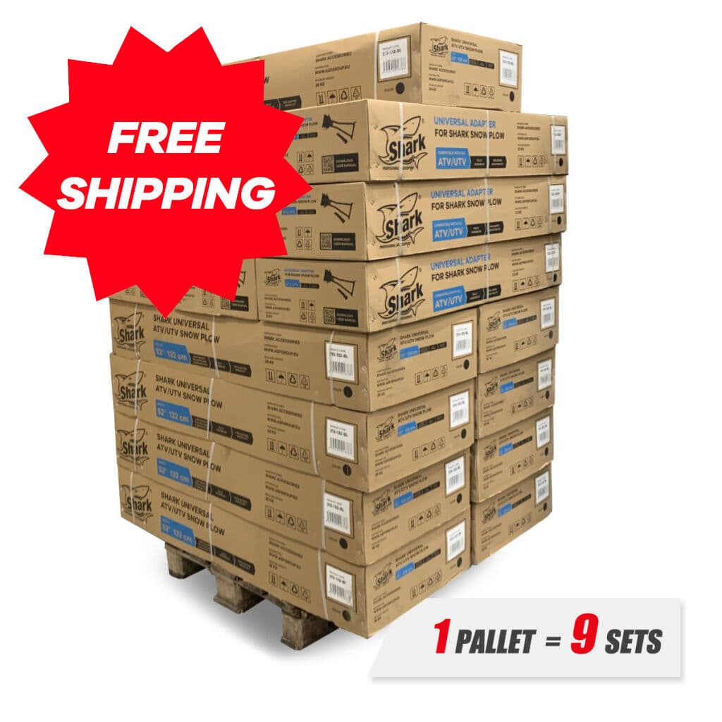 PALLET OF SHARK SNOW PLOW 52" DELUXE Black (132cm) 9 SETS