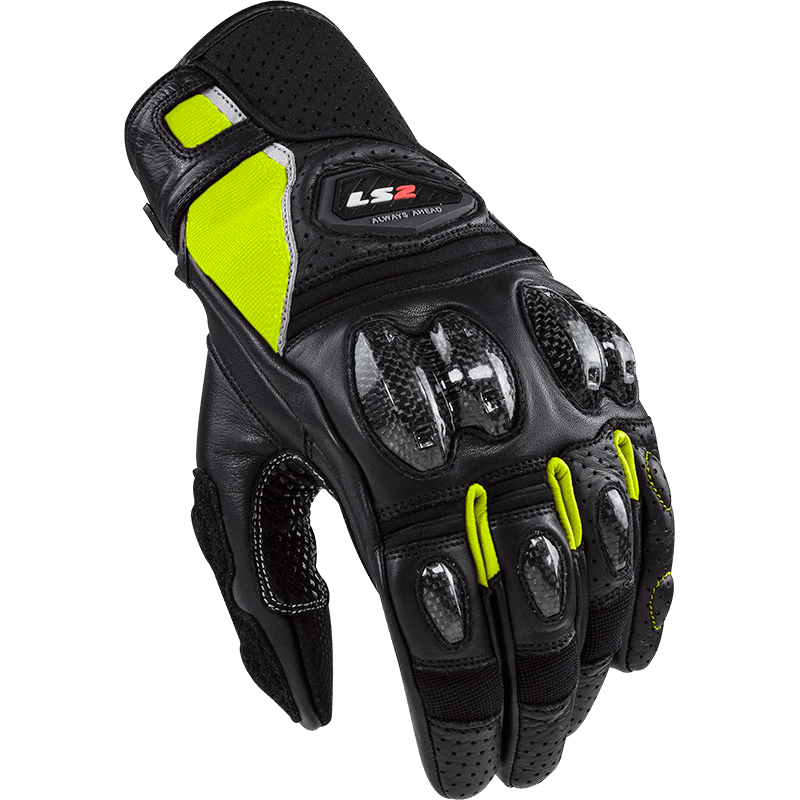 LS2 SPARK 2 LEATHER MAN GLOVES BLACK H-V