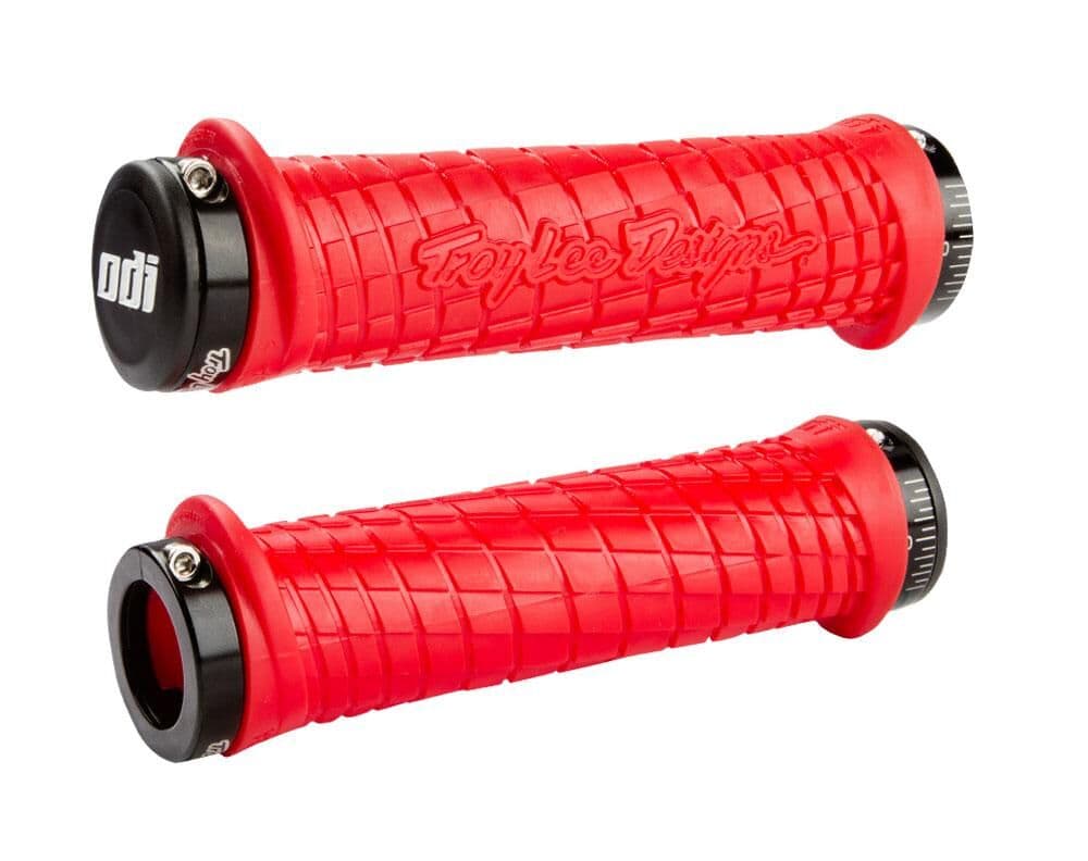 ODI GRIPS Troy Lee Designs Signature ATV Lock-On Bonus Pack Red w/Black Clamps
